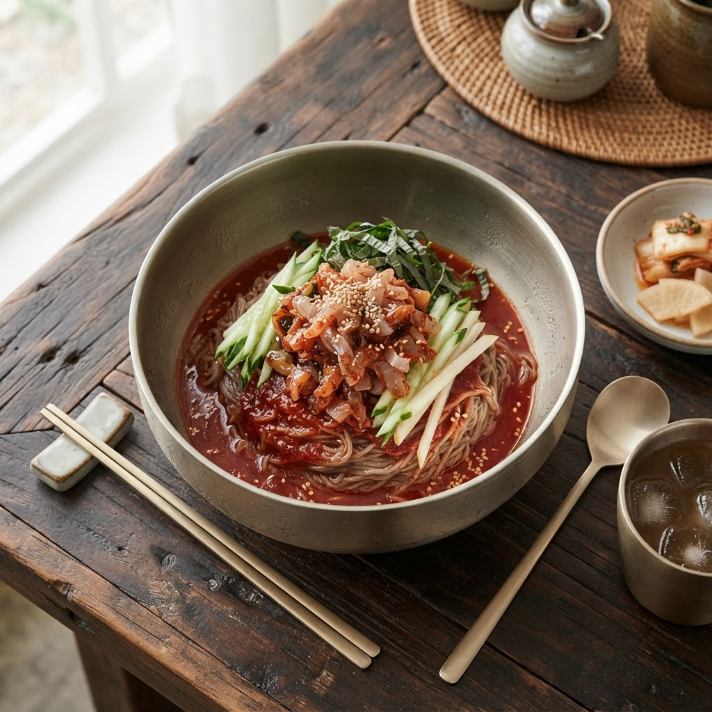 Hoe Naengmyeon (Cold Noodles with Raw Fish)