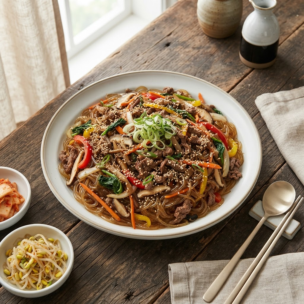 Japchae (Glass Noodle Stir-fry)
