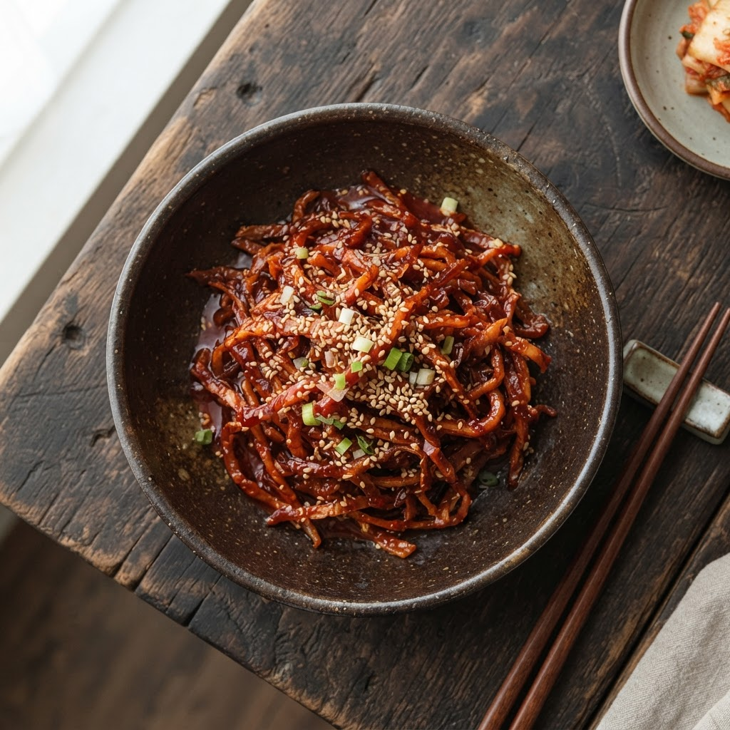 Jinmichae-bokkeum (Stir-fried Dried Squid)