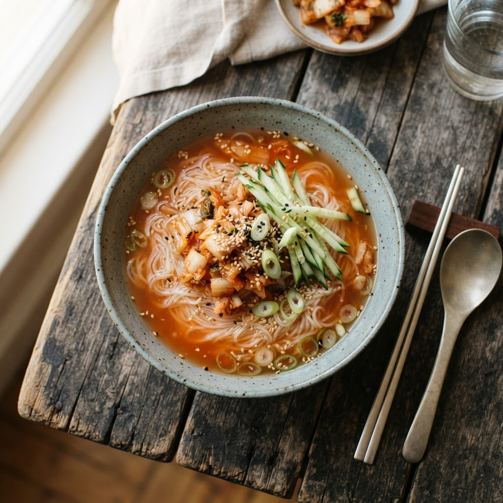 Kimchi-mari Guksu (Kimchi Noodle Soup)