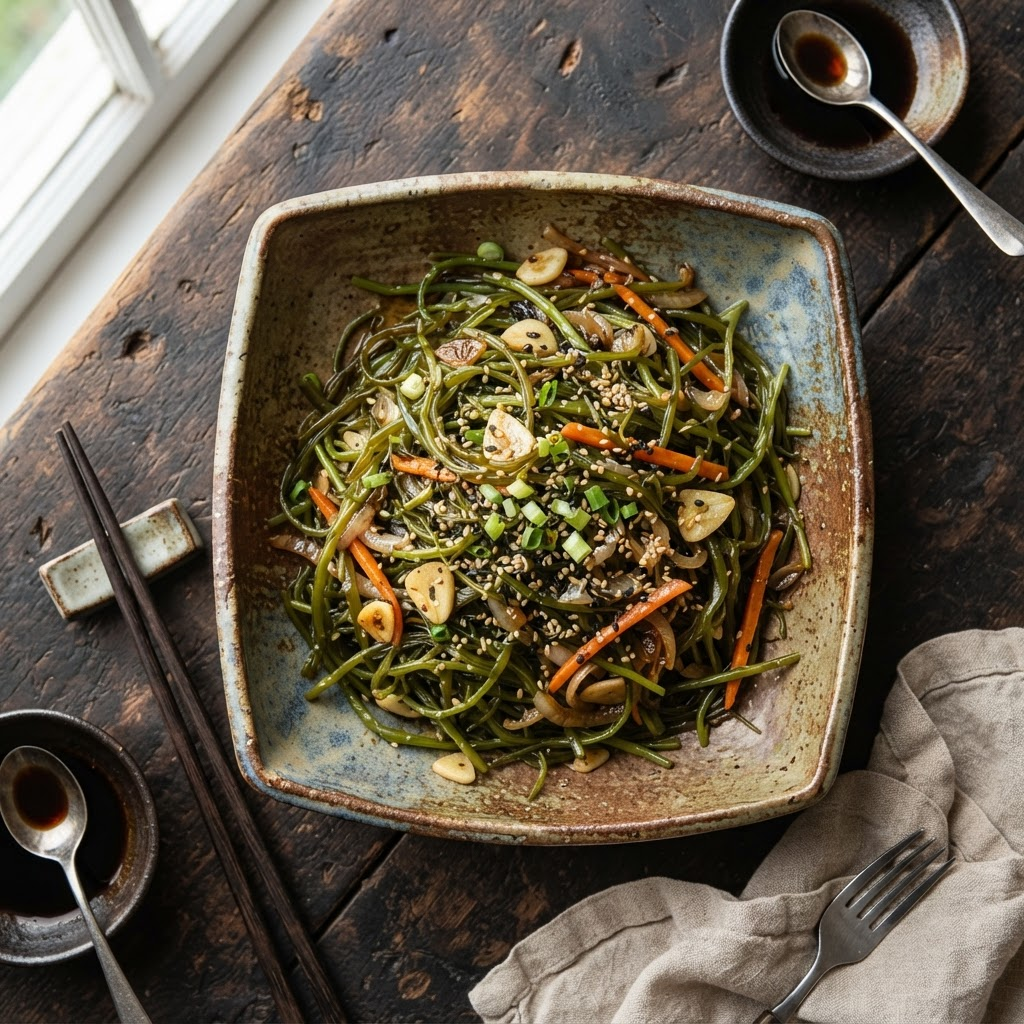 Miyeok-julgi-bokkeum (Stir-fried Seaweed Stems)