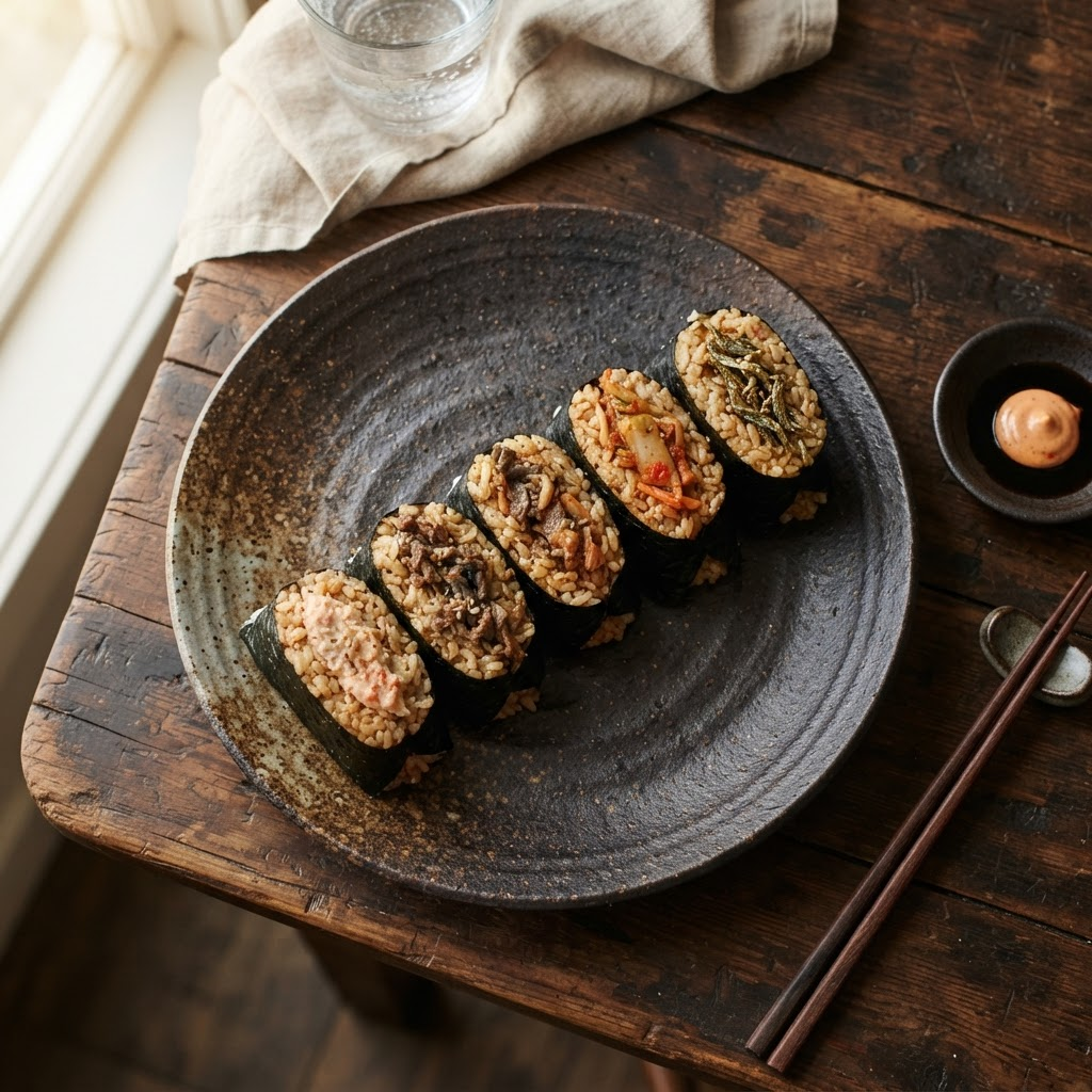 Samgak Gimbap (Triangle Rice Ball)