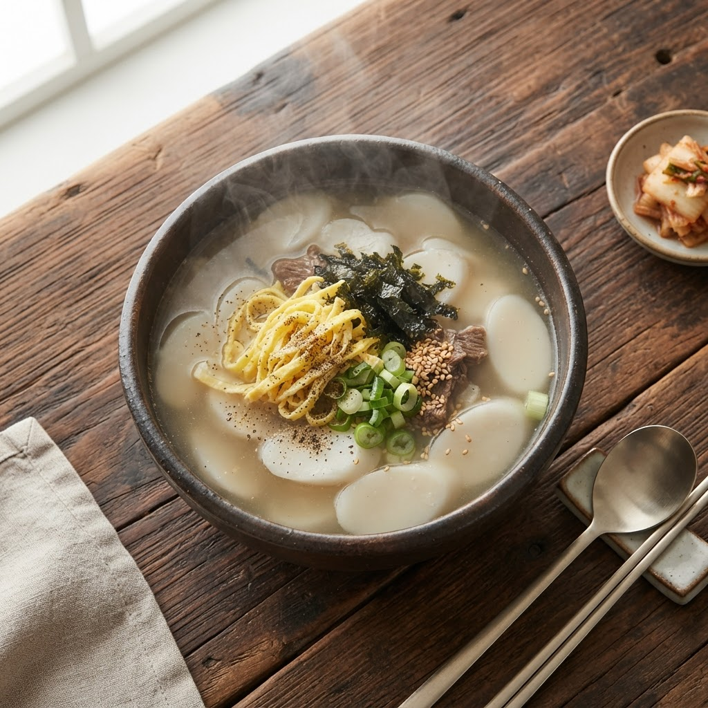Instant Tteokguk (Rice Cake Soup)